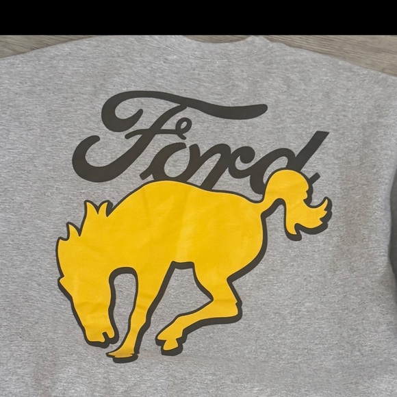 Ford Official Bronco Gray and Yellow Crewneck Sweatshirt large Vintage - Picture 7 of 8